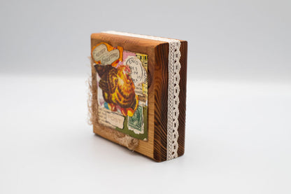 Vintage Postcard Wooden Blocks