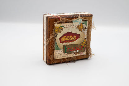 Vintage Postcard Wooden Blocks