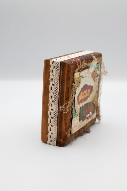 Vintage Postcard Wooden Blocks