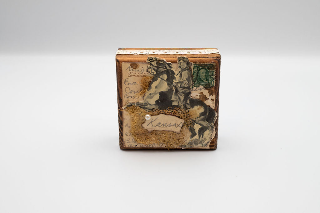 Vintage Postcard Wooden Blocks
