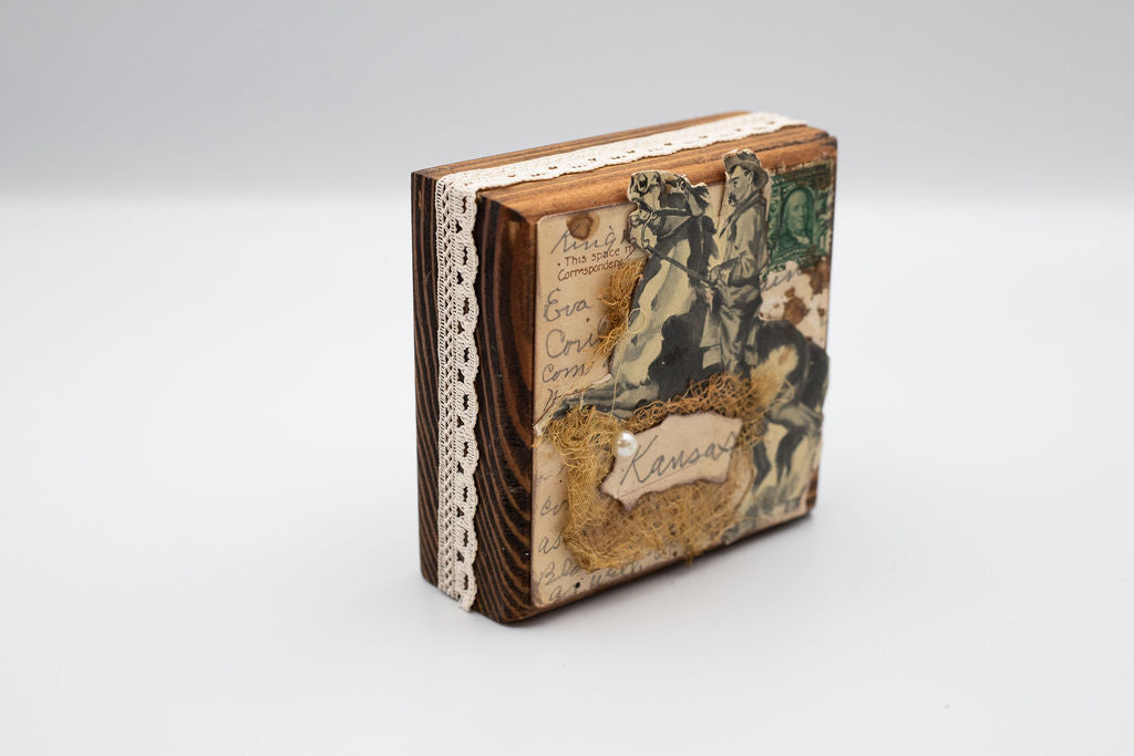 Vintage Postcard Wooden Blocks