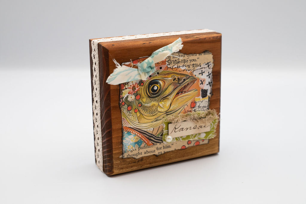 Vintage Postcard Wooden Blocks