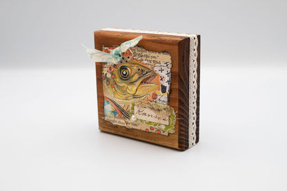 Vintage Postcard Wooden Blocks