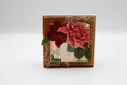 Vintage Postcard Wooden Blocks