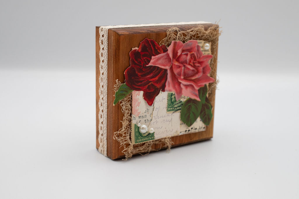 Vintage Postcard Wooden Blocks