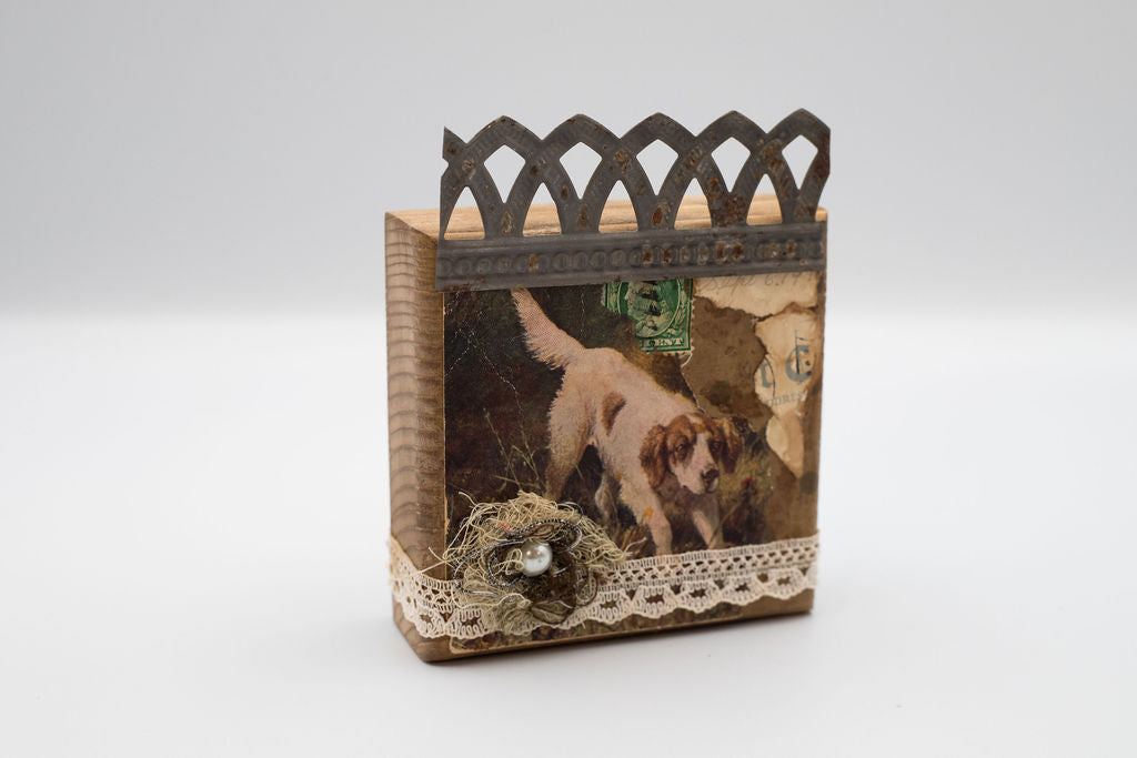 Vintage Postcard Wooden Blocks