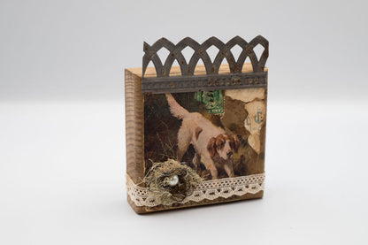 Vintage Postcard Wooden Blocks
