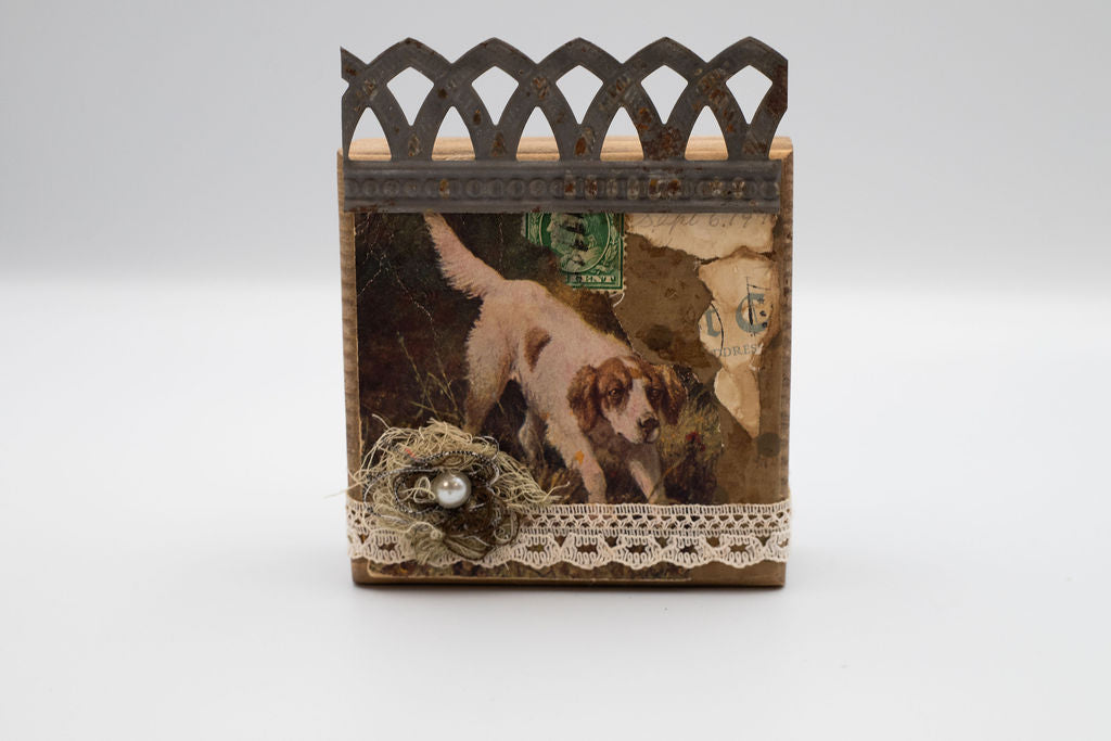 Vintage Postcard Wooden Blocks