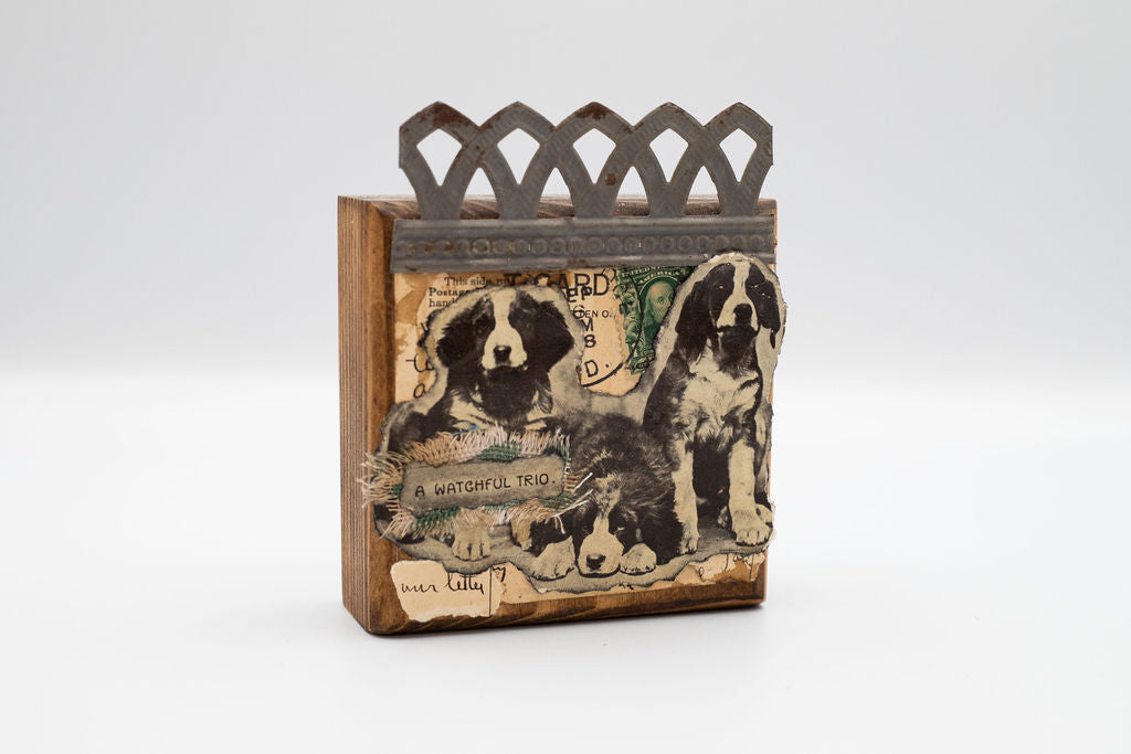Vintage Postcard Wooden Blocks