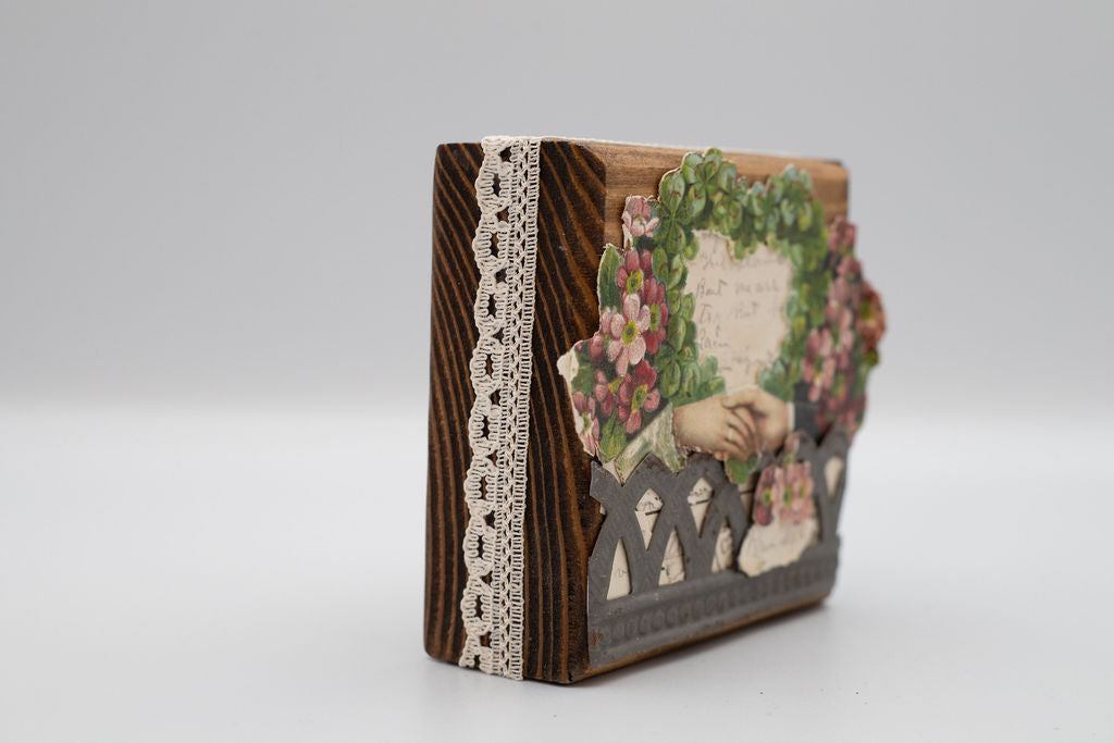Vintage Postcard Wooden Blocks