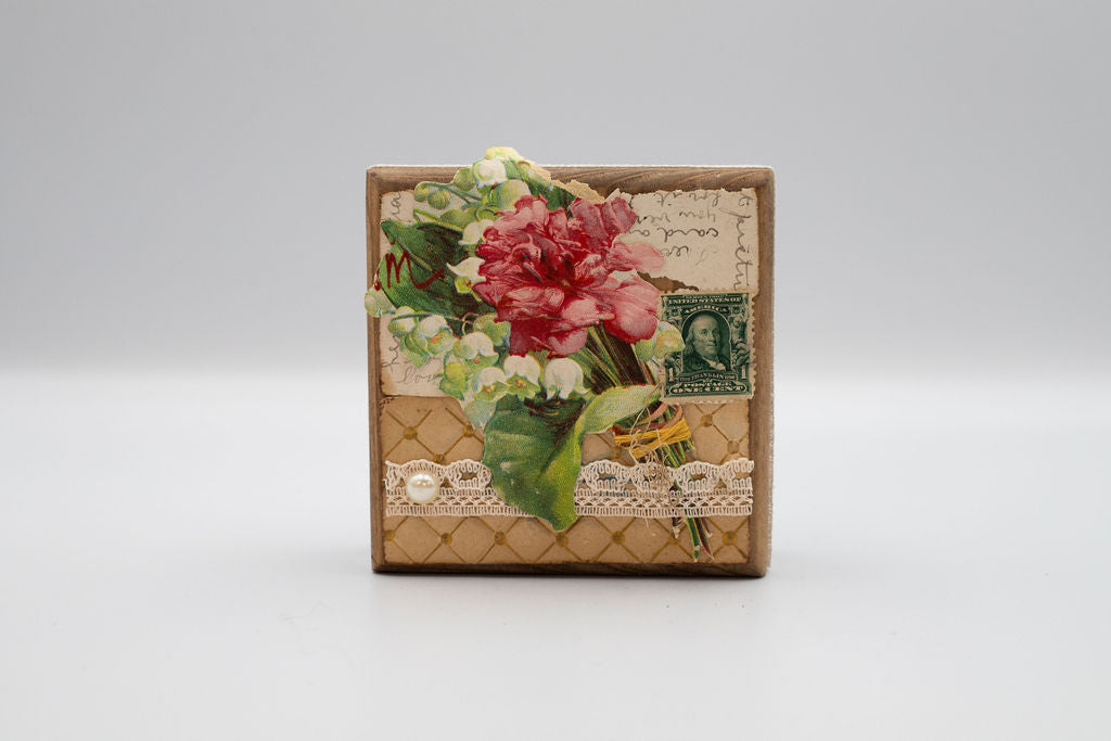 Vintage Postcard Wooden Blocks