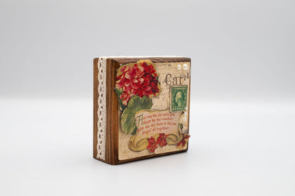 Vintage Postcard Wooden Blocks