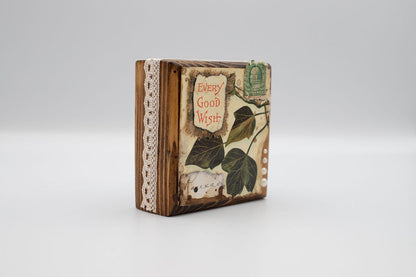 Vintage Postcard Wooden Blocks