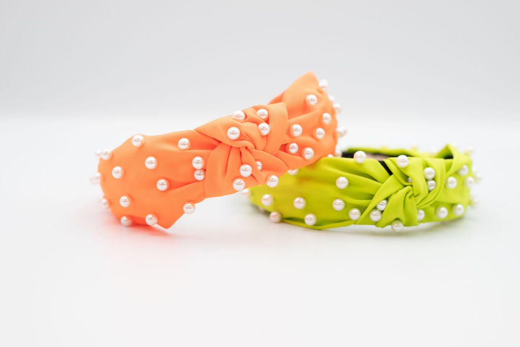 Neon Headband with Mini Pearls