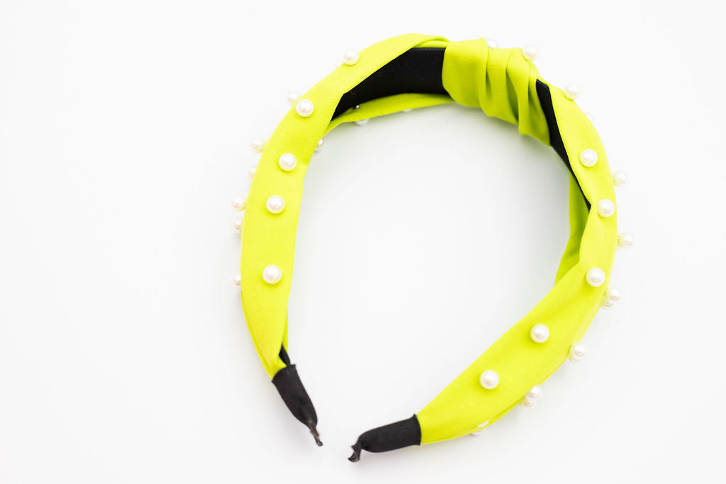 Neon Headband with Mini Pearls