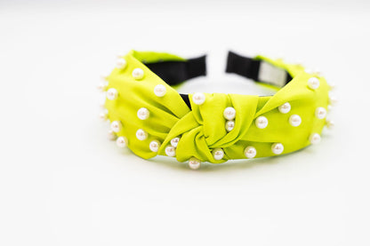 Neon Headband with Mini Pearls