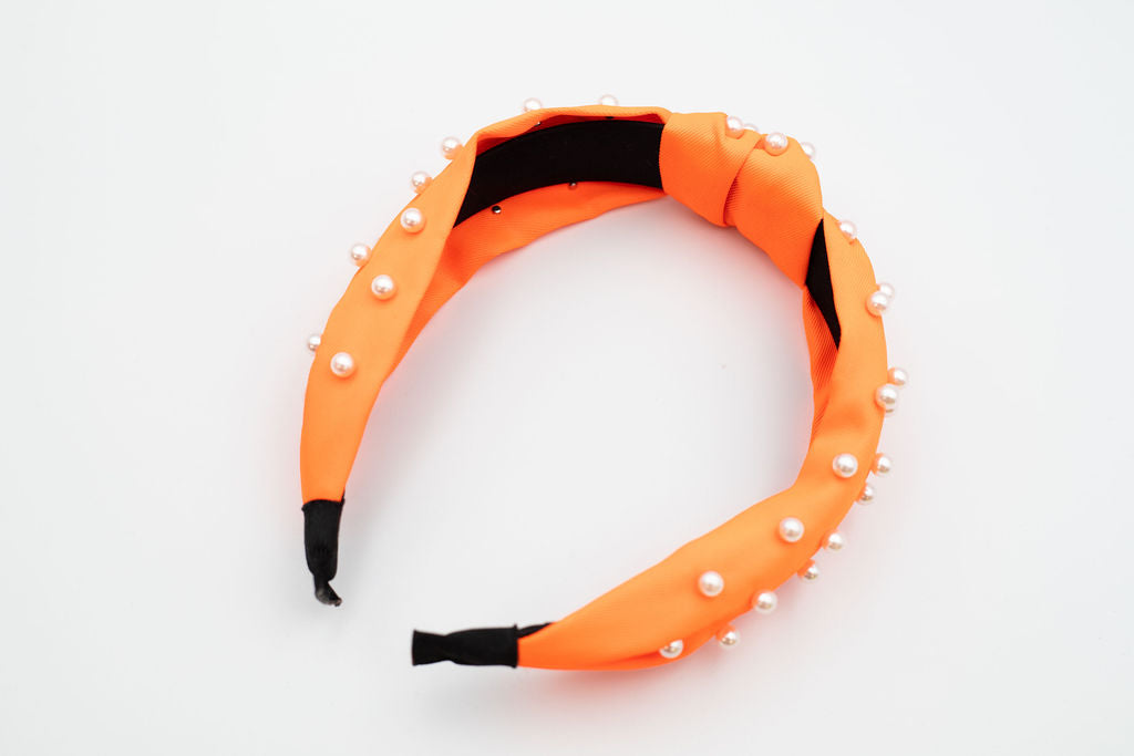 Neon Headband with Mini Pearls