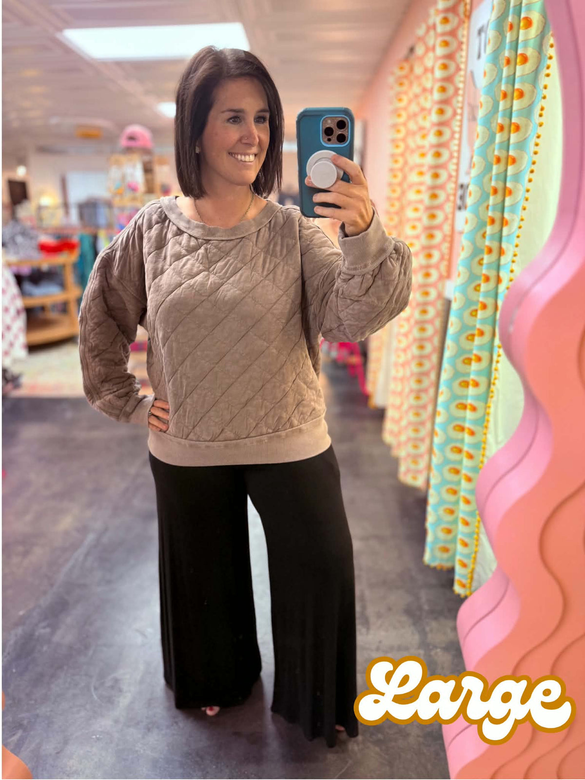 Sweater Weather Quilted Pullover