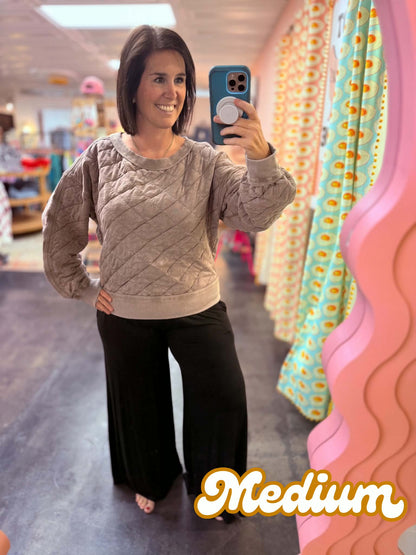 Sweater Weather Quilted Pullover