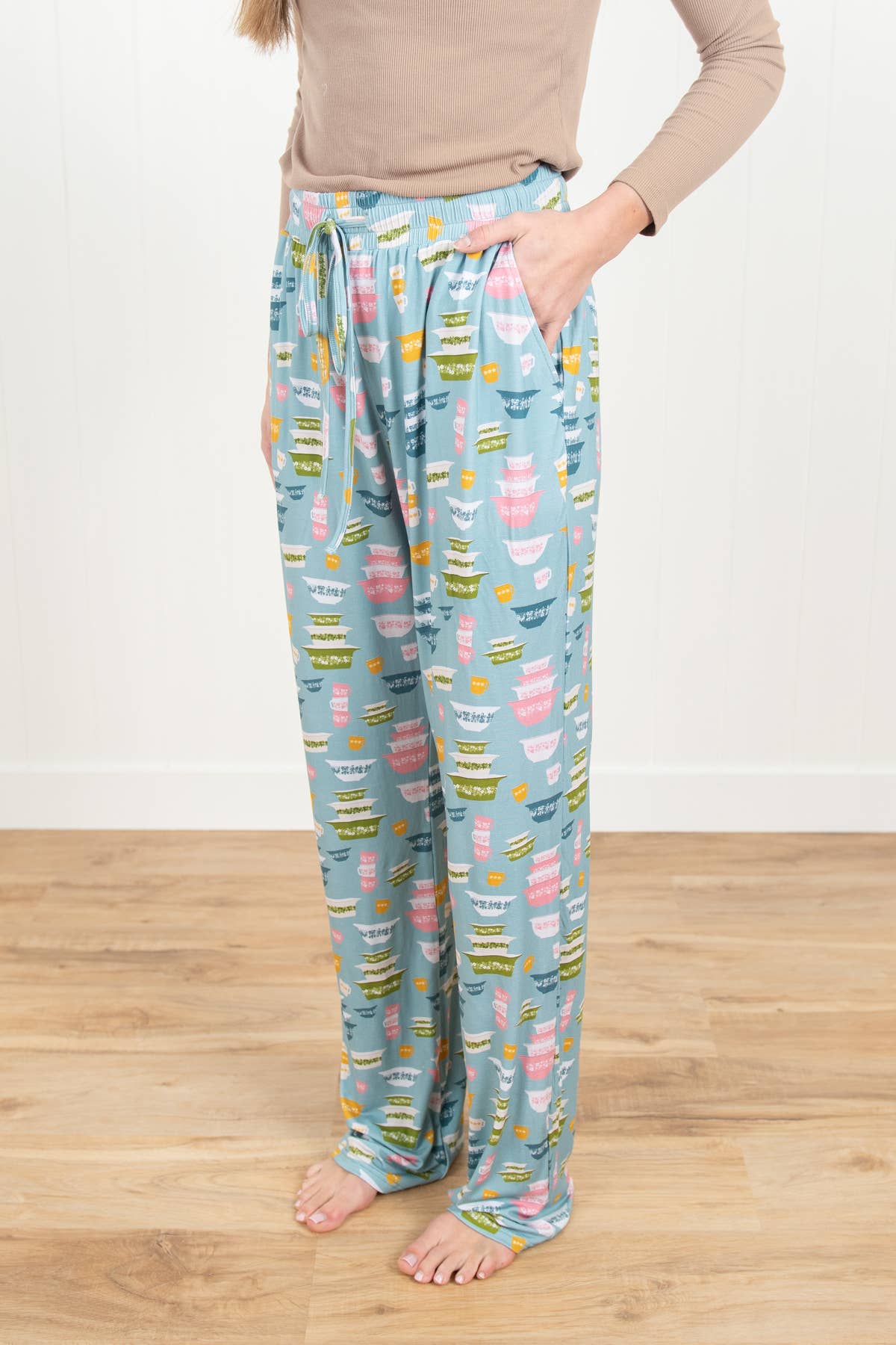 Vintage Kitchen Classic Prints Adult Bamboo Lounge Pants