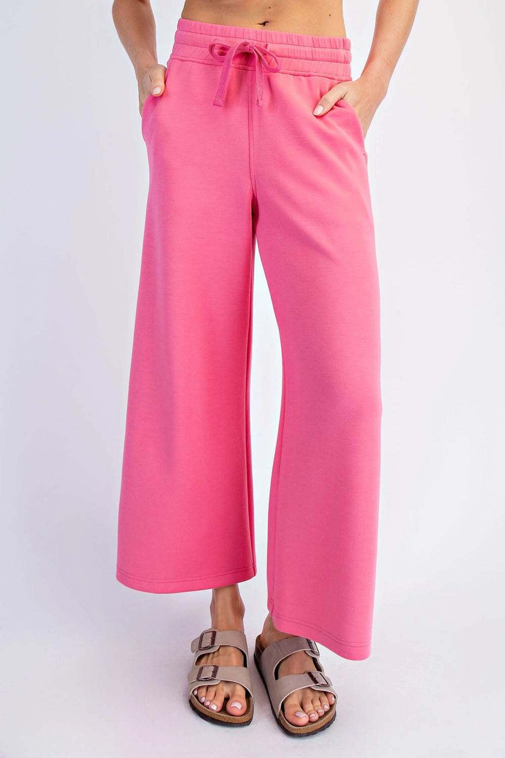 Modal Scuba Cropped Wide Pant (3 Colors)