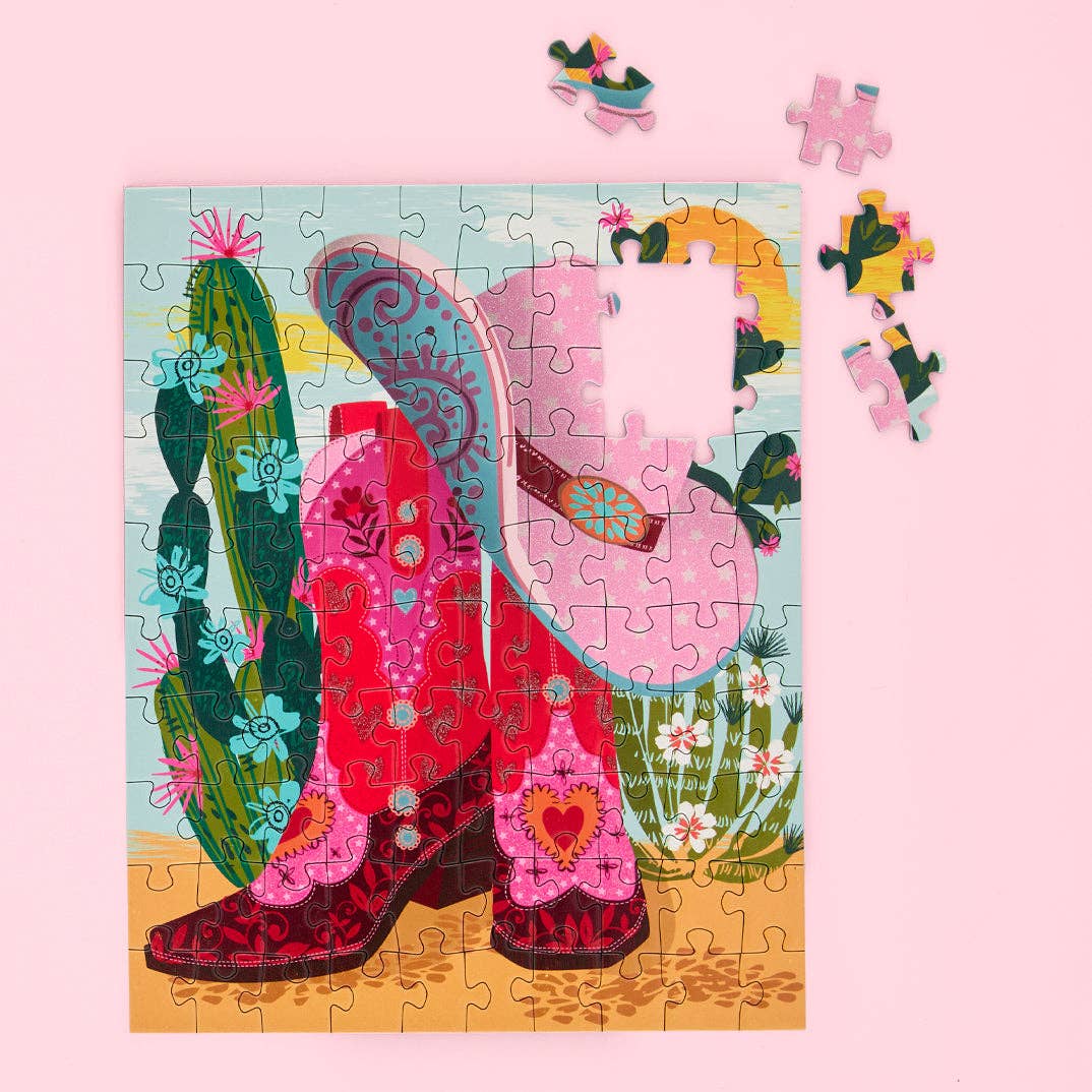 Cowgirl Essentials 100 Piece Puzzle Snax, Mother's Day Gift
