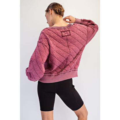 Sweater Weather Quilted Pullover