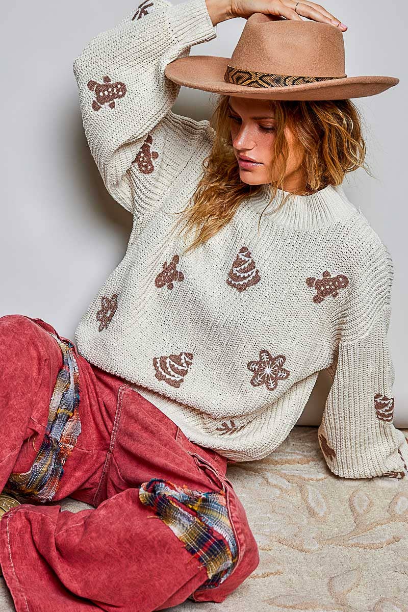 Ginger Bread Kisses Sweater Top