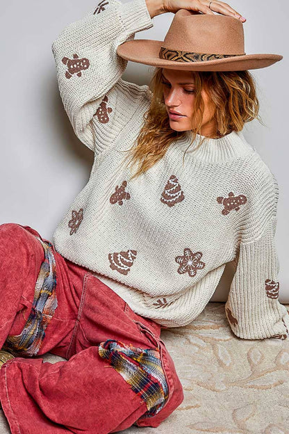 Ginger Bread Kisses Sweater Top