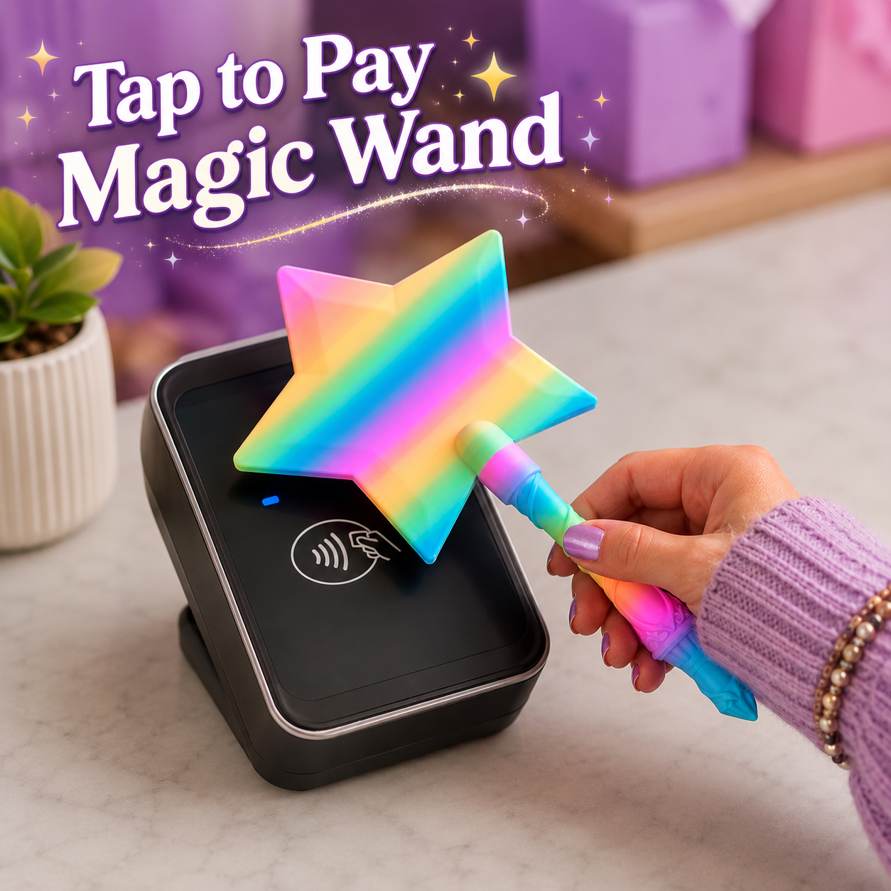 Tap to Pay Magic Star Wand - 3D Printed Credit Card Holder