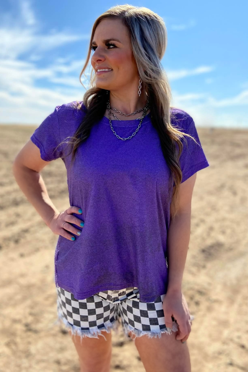 Checkered Creek Denim Shorts