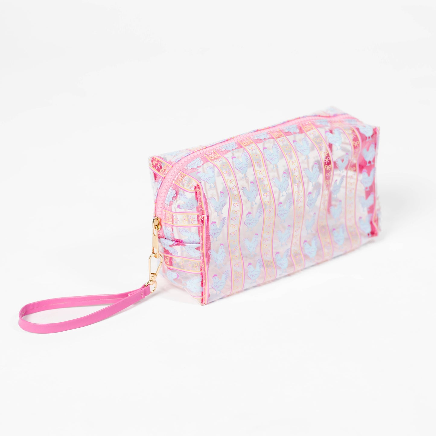 Chickens & Bows Clear Cosmetic Bag