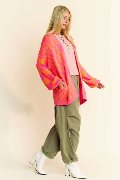 Candy Checkered Cardigan