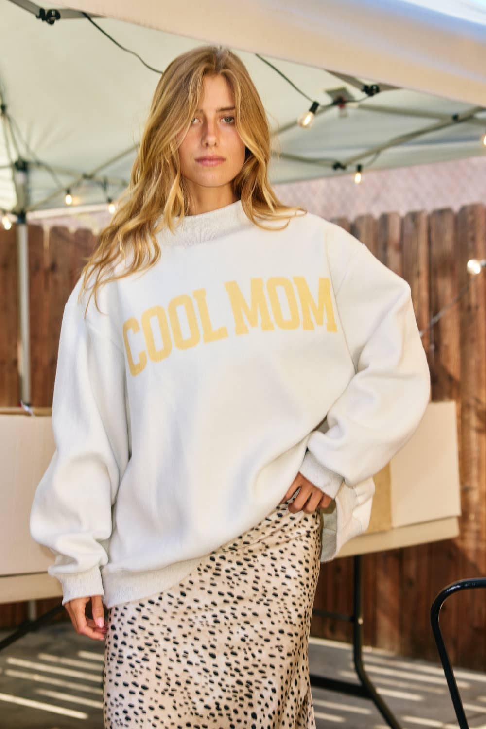 MOTHER Reversible Mock Neck Sweatshirt