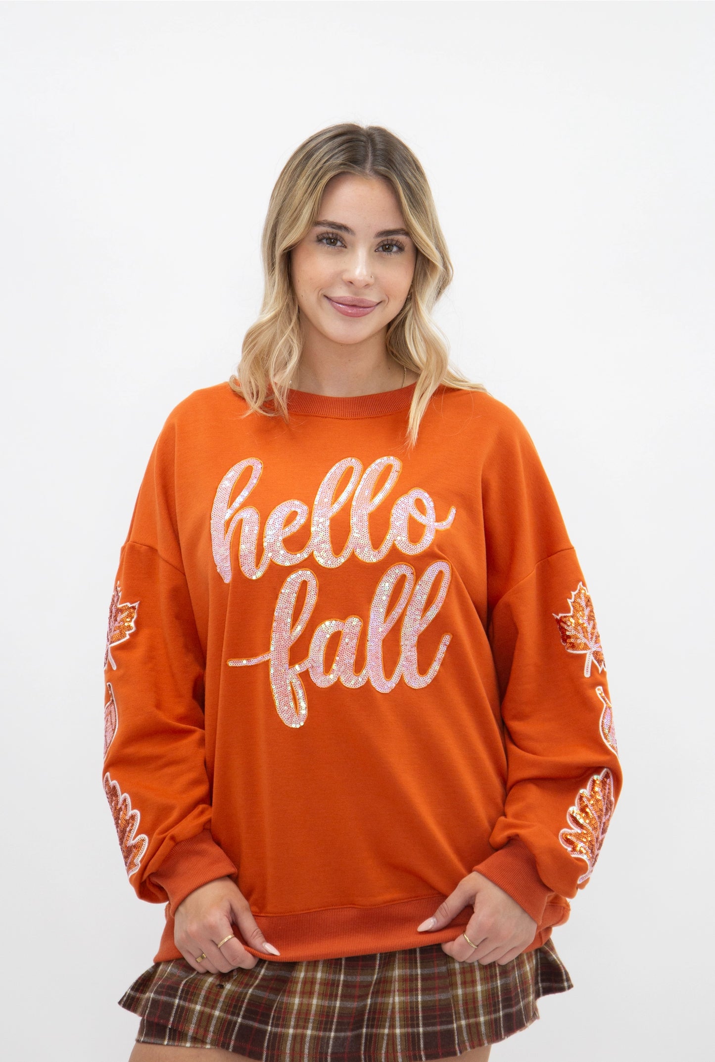 Hello Fall Sequin Sweatshirt