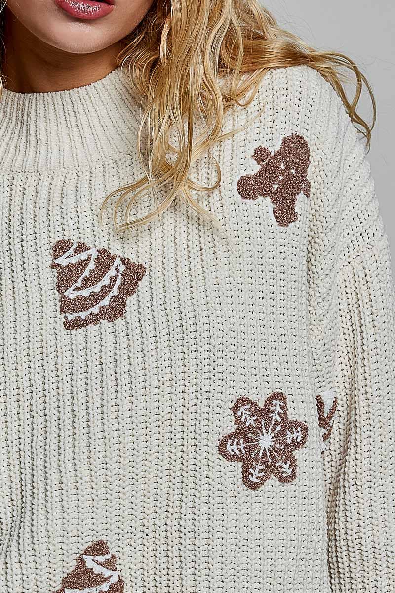 Ginger Bread Kisses Sweater Top