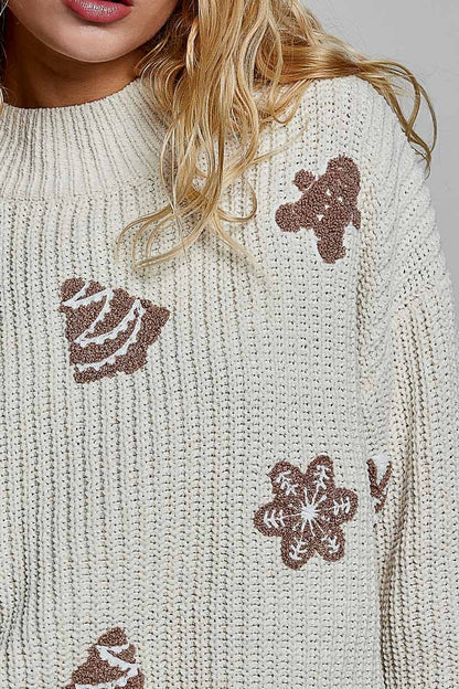 Ginger Bread Kisses Sweater Top