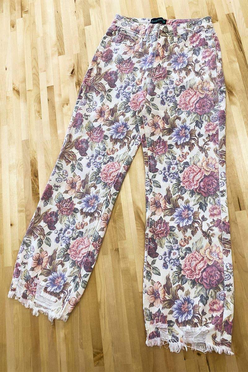 Vintage Floral Jeans