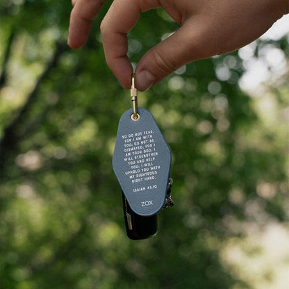 Trust In Him Bible Verse Leather Motel Keychain