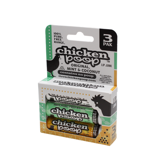 Chicken Poop® FAVORITES Lip Balm Lip Junk Trio - All Natural