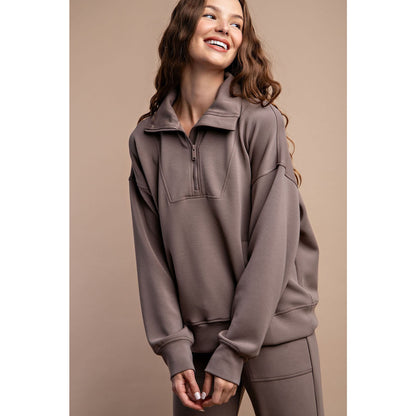Sweet Scuba Soft Half Zip Pullover