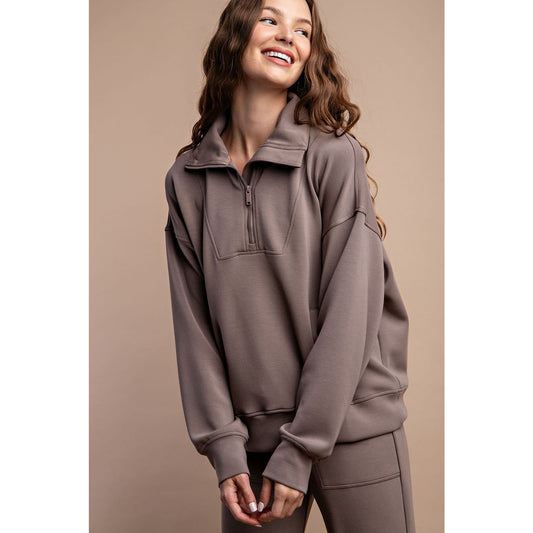 Sweet Scuba Soft Half Zip Pullover