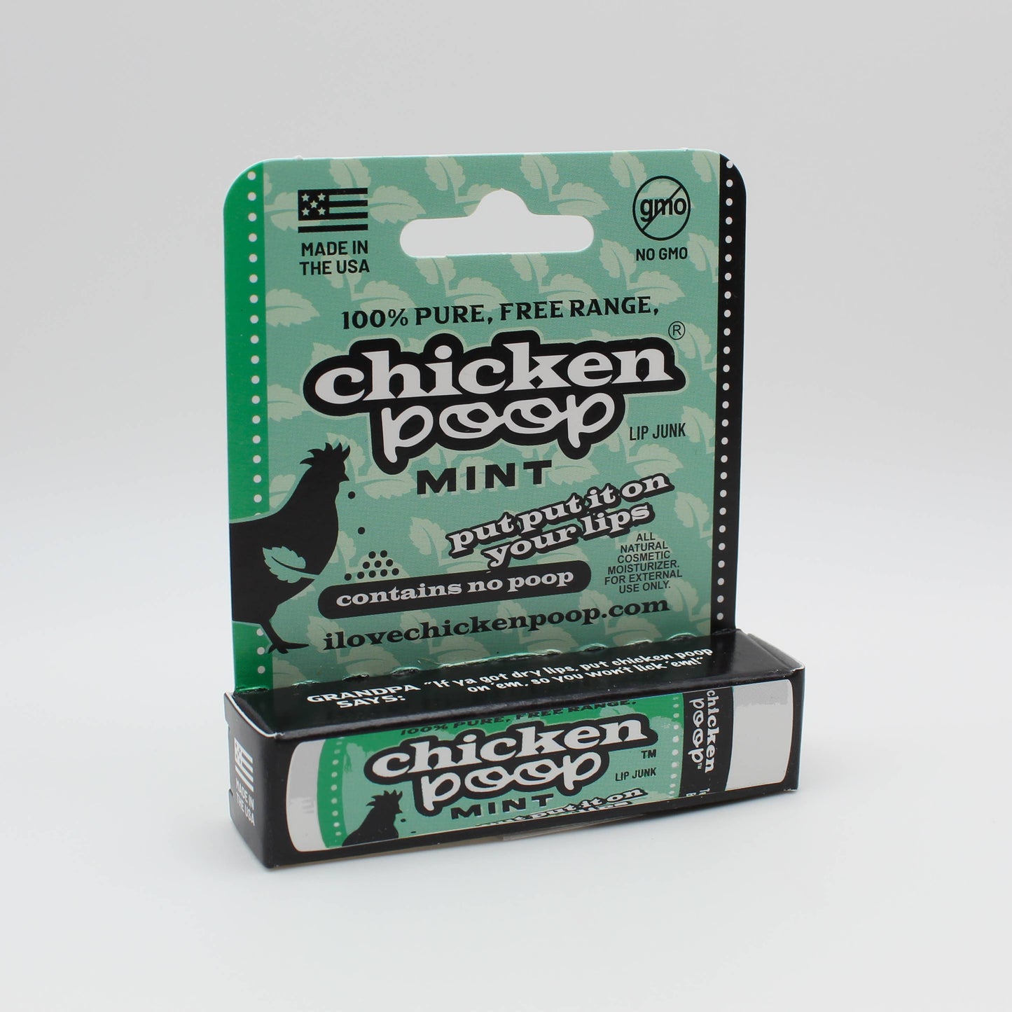 Chicken Poop® MINT Lip Balm, All Natural