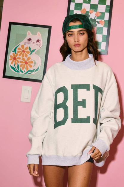 GYM & BED Reversible Mock Neck Sweatshirt