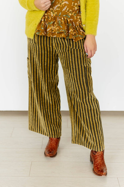 Terry Striped Pants