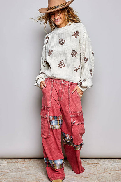 Ginger Bread Kisses Sweater Top