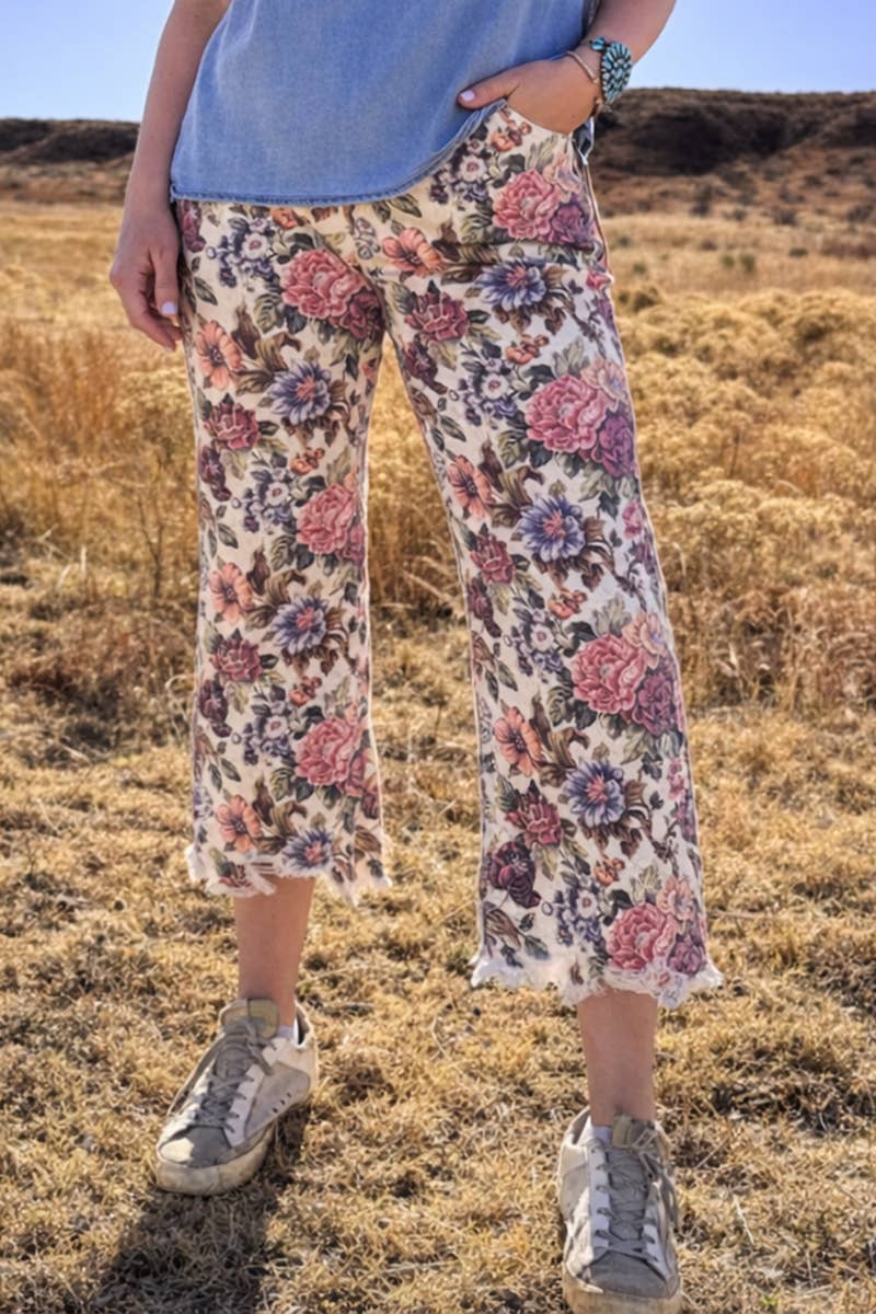 Vintage Floral Jeans