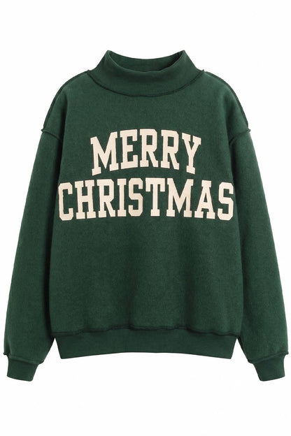Christmas Reversible Mock-Neck Sweatshirt