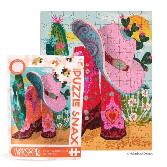 Cowgirl Essentials 100 Piece Puzzle Snax, Mother's Day Gift