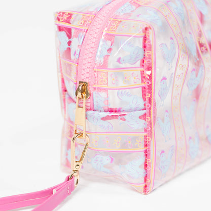 Chickens & Bows Clear Cosmetic Bag